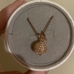 Hillberg & Berk rose gold sparkle ball necklace
